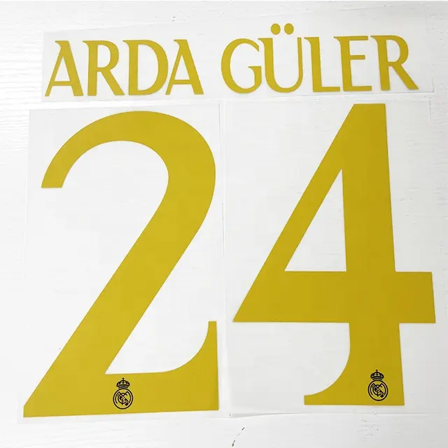 Anpassung der Namen und Nummern des Spielers 24 im Auswärts stadion von Real M in der 23-24 Spanish Football First Division