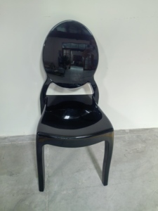 Chaise Ghost en Acrylique Noir Durable et Élégante pour Mariages Royaux, Événements, Salles de Banquet, Extérieur, Hôtels - Product Image 2