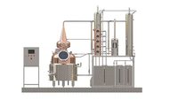 Machine à Alcools en Pot de Distillerie en Cuivre avec Moteur à Pompe-pour Équipement de Gin Vodka