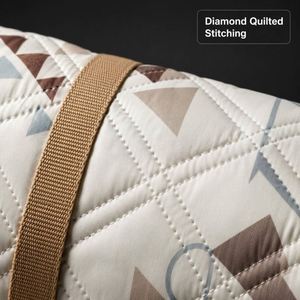 Luxury Outdoor Picnic <b>Blanket</b> <b>Camping</b> Quilted Waterproof Oxford Fabric 3-Layer Foldable Carrying Handle Portable 4 Seasons Use - Product Image 3
