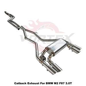 Échappement en acier inoxydable Vortex Performance compatible avec BMW M2 F87 3.0T 2017+ avec soupape électronique, silencieux cat-back - Product Image 2