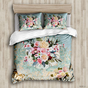 Aoyatex — parure de <span class=keywords><strong>lit</strong></span> en microfibre polyester, motif floral 3D, housse de <span class=keywords><strong>couette</strong></span> à motif floral, printemps et été - Product Image 3