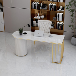 Escritorio Moderno de Lujo con Superficie de Piedra para Recepción, Negociación, Salón de Belleza, Consultorio Médico, Clínica de Estomatología, para Uso en Oficina - Product Image 5