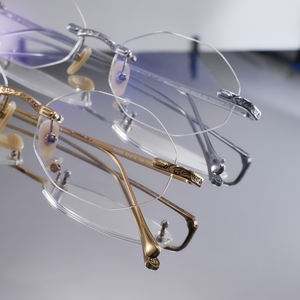 Gafas Ópticas Octogonales Vintage sin Montura, Patillas de Titanio Grabadas, Ultraligeras, de Lujo, para Miopía con Prescripción - Product Image 2