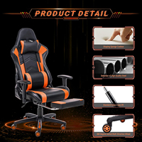Bon marché, offres personnalisées, fauteuil de bureau Scorpion Pro en cuir PU noir et rouge pour jeux PC sur ordinateur