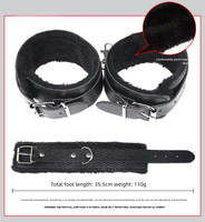 Hochwertiges 10-teiliges PU-Hand- und -Handgelenkfesseln-Fußfesseln-Set für Bondage, SM-Set, Sklavenset, BDSM-Fessel-Sexspielzeug für Paare