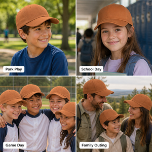 Casquette de baseball vierge personnalisable avec logo, en sergé de coton, 6 panneaux, réglable, unisexe, pour enfants, broderie, vente en gros, OEM, faible MOQ - Product Image 5