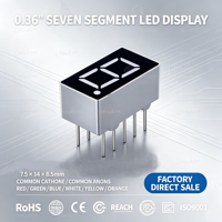 Afficheur à 7 segments à anode commune LED rouge super lumineux 3611BS, 10 broches