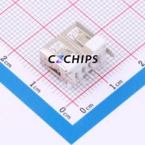 10.0 180°ZCZB USB Connector Through hole Component (THT) Connector Type-A USB 2.0 Female Through Hole - Product Image 2