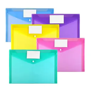 High Quality A4 Size File Profile Folder Plastic Transparent Carton File Document Storage Bag