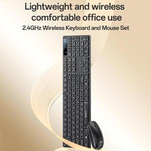 Ensemble clavier et souris sans fil professionnel <span class=keywords><strong>Yesido</strong></span> KB42 2.4G, Version : Anglaise (Noir) - Product Image 2