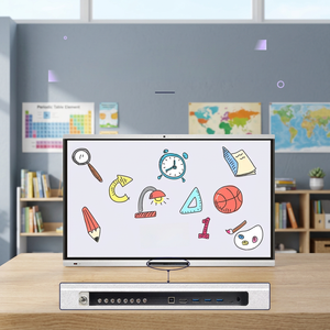 Dual OS 13MP Camera 86 Inch 4K LED Pen Finger Touchscreen Smart Board Interactive <b>Whiteboard</b> Flat Panel Education OEM - Product Image 3