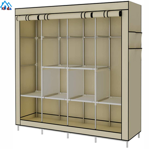 Thiết Kế Hiện Đại Canvas Treo Đường Sắt Và Kệ Quần Áo Lưu Trữ Vải Tủ Quần Áo - Product Image 4