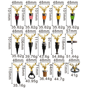 Golden Deer Head Wine Accessory Set Metal Bottle Stopper Corkscrew Opener Napkin Ring Multifunction Drinkware Tools - Product Image 4