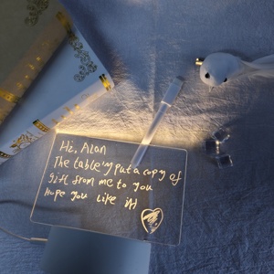 กระดานเขียนแบบลบได้ ดีไซน์ใหม่ ปี 2024  แบบ DIY  พร้อมไฟ LED  ไอเดียสุดล้ำ  กระดานอะคริลิค  กระดานโน้ตบุ๊ก  ของขวัญ - Product Image 4