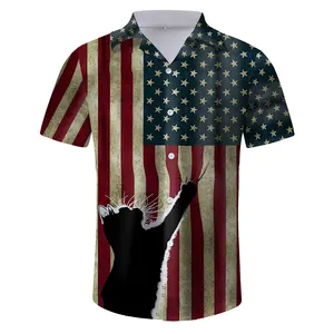 Fabrika doğrudan satış lüks rahat erkek gömleği 100% Polyester artı boyutu erkek gömleği s