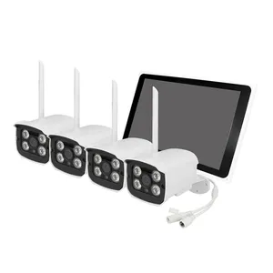 2MP 3MP 총알 와이파이 카메라 4CH 10.1 인치 LCD WiFi NVR 키트 무선 홈 보안 시스템