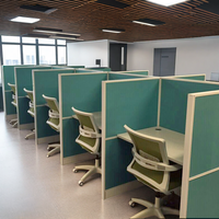 Station de travail insonorisée pour centre d'appels, isolant, bureau individuel, mobilier de bureau moderne, station de travail personnalisée, couleur MDF