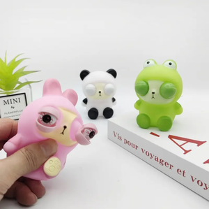 New Design Eye-Popping PVC Decompression Squeeze <b>Toy</b> for Office for 5-7 Years Old Squinting Frog <b>Panda</b> Rubber Duck <b>Toy</b> - Product Image 1