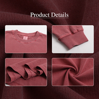 T-shirts pour hommes à manches longues, style 2025, col rond, personnalisés, vintage, délavés à l'acide, 310GSM, poids lourd, manches longues
