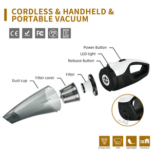 Mini aspirateurs portatifs pour voiture, sans fil, forte puissance d'aspiration, double usage sans fil et filaire, nettoyeur de véhicule, aspirateur de voiture - Product Image 3