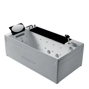 Massage Bathtub at a Cheap Price Round Acrylic Whirlpool Bathtub with Waterfall and Air Massage