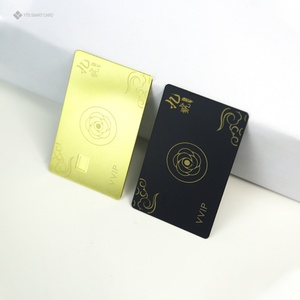Tarjeta de Crédito de Metal Personalizada con Clip para Regalo, Impresión de Banda Magnética, Tarjeta de Crédito en Blanco para Grabado Láser - Product Image 2