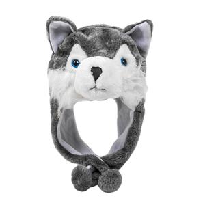 Bonnet décoratif <span class=keywords><strong>en</strong></span> fausse fourrure de dessin animé pour parents et enfants, couvre-chef <span class=keywords><strong>en</strong></span> peluche, chapeau anti-froid <span class=keywords><strong>en</strong></span> forme d'animal - Product Image 3