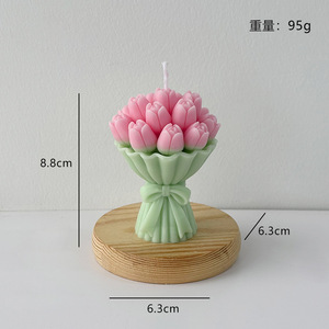 Soy Wax Handmade Art <b>Candles</b> Fresh Scent Natural Flower Shape Gift Box <b>Set</b> for Weddings & Modern Occasions - Product Image 5