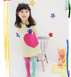 Ropa Infantil al por Mayor, Vestido Bonito de Manga Larga con Estampado de Corazón para Niñas Pequeñas, de Fabricante Chino - Product Image 6