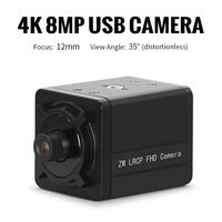 14209 5600 imx334 4K 2,8mm 120 grados Gran angular sin distorsión HD 8MP USB Plug Play UVC Cámara industrial de Compensación dinámica