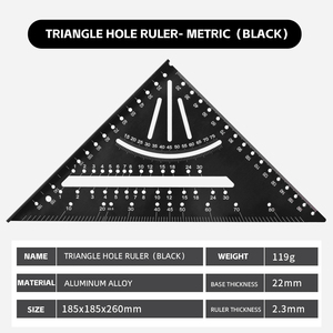 7 pouces en alliage d'aluminium <span class=keywords><strong>Triangle</strong></span> chevron carré travail du bois outil de disposition de mesure carrés de vitesse de charpentier - Product Image 6