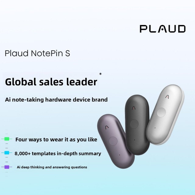 Overseas Version Plaud Note Pin S AI Intelligent for Recording Pen for Business Office Learning Assistant