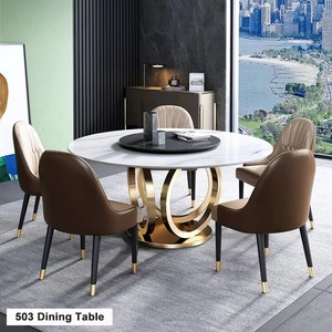 Mesa de Comedor Cuadrada Contemporánea con Base de Metal Resistente - Product Image 2