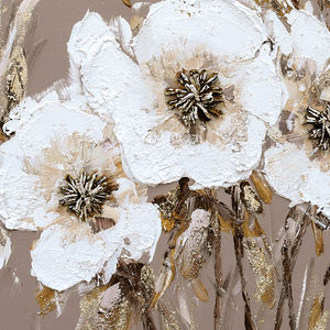 Cadre en bois flottant peinture fleur blanche mode <span class=keywords><strong>Pop</strong></span> <span class=keywords><strong>Art</strong></span> décoration murale peinture avec Texture encadrée peinture décorative - Product Image 4