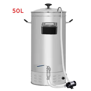 Controlador LCD desmontable de 50L Homebrew, todo en uno, microcervecería, máquina de elaboración de cerveza artesanal antiquemaduras, equipo de cervecería