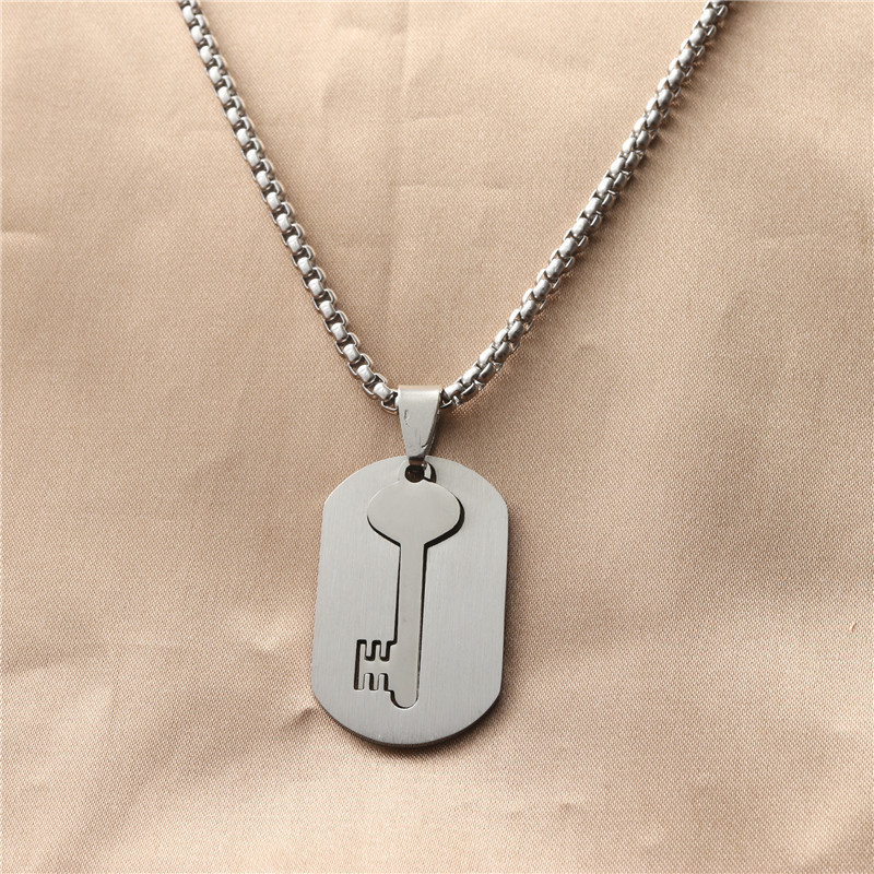 Pendant with matching chain, 3.0*60cm square pearl chain