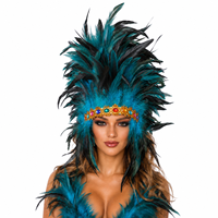Tenue de défilé de Samba, Costume de Showgirl, Vêtements de performance pour concours de danse, Accessoires de scène de carnaval, Coiffe de festival à plumes