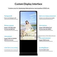 Écran publicitaire vertical LCD HD 43/55 pouces, écran tactile infrarouge/capacitif Android, verre trempé, affichage sur pied