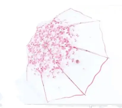 Зонтик дождевик Женский 3 складных зонта для детей Сакура розовый маленький зонт от солнца прозрачный