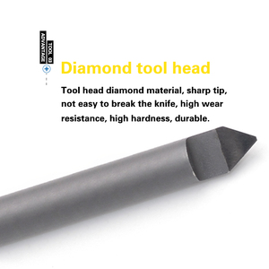 6 mét HSS Router End Mill kim cương <span class=keywords><strong>PCD</strong></span> công cụ đá cứng Granite cắt khắc bits 70 90 độ CNC Cutter cho đá cẩm thạch - Product Image 6