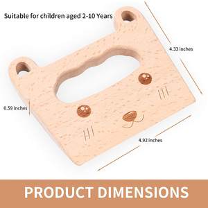 سكين خشبي للأطفال لتقطيع الفواكه والخضروات، ألعاب مطبخ آمنة للأطفال - Product Image 6