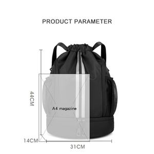 Factory Hot Sell BSCI Custom High Quality Polyester Colourful Sport Gym Pouch <b>Drawstring</b> <b>Backpack</b> Sack 20-38L Rope Handle - Product Image 2