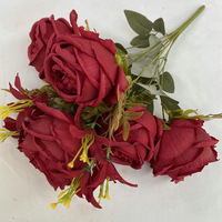 Karangan Bunga Sutra Mawar Lily Buatan untuk Dekorasi Pernikahan Romantis, Hotel, Aula, Acara, Hiasan Rumah, Centerpieces, Perlengkapan