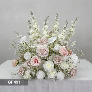 Bolas de Flores de Rosa de Seda Artificiales Realistas Personalizadas, Centro de Mesa de Tela Blanca, Decoración de Boda Hecha a Mano, Impermeable - Product Image 3