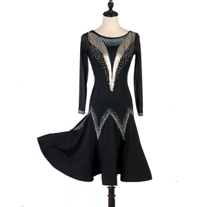 Robe de <span class=keywords><strong>danse</strong></span> latine à paillettes pour femmes, longue, sexy, vêtement de salon, jupe de compétition de bal, jupe à pampilles, nouvelle collection - Product Image 3