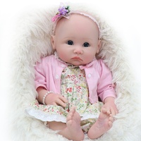 Poupée Reborn de 18 pouces, jouet en peluche, poupée de mode, silicone lavable, toucher réaliste semblable à la peau pour les filles
