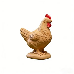 Estatua de Gallina Roja Marrón de Tamaño Real, Animal de Granja - Product Image 6