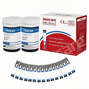 Tiras reactivas de glucosa en sangre Sinocare al por mayor, kit de glucómetro Safe Accu 2 con sensor de glucosa para uso doméstico - Product Image 6