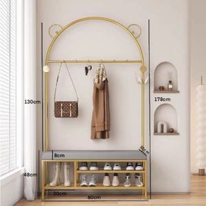 Séchoir à linge en métal, séchoir à linge extérieur, séchoir à linge à double poteau avec roulettes - Product Image 5